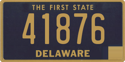 DE license plate 41876