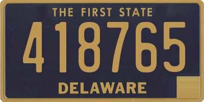 DE license plate 418765