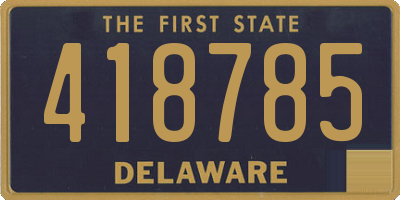 DE license plate 418785