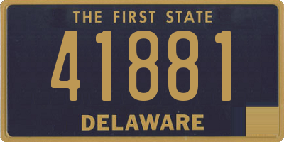 DE license plate 41881