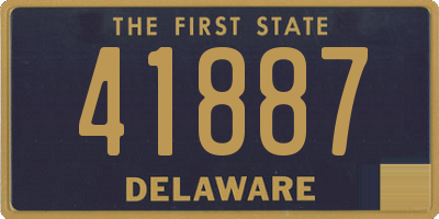 DE license plate 41887