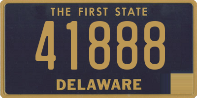DE license plate 41888