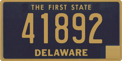 DE license plate 41892