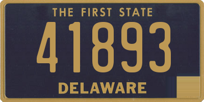DE license plate 41893
