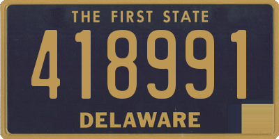 DE license plate 418991