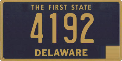DE license plate 4192