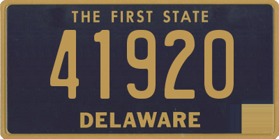 DE license plate 41920