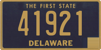 DE license plate 41921