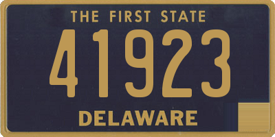 DE license plate 41923