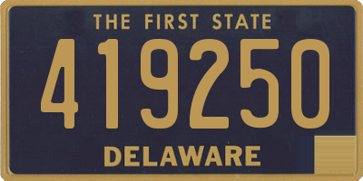 DE license plate 419250