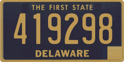DE license plate 419298