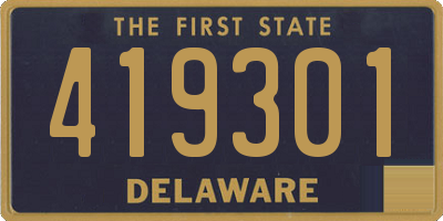 DE license plate 419301