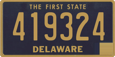 DE license plate 419324