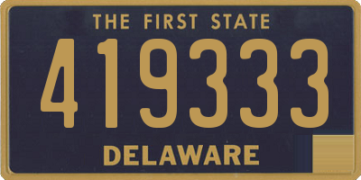 DE license plate 419333