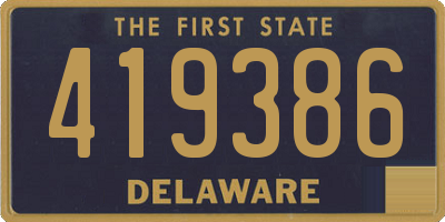 DE license plate 419386