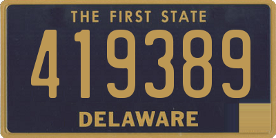 DE license plate 419389