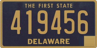 DE license plate 419456
