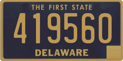 DE license plate 419560