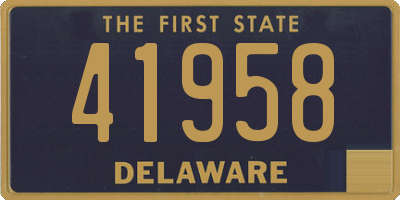 DE license plate 41958