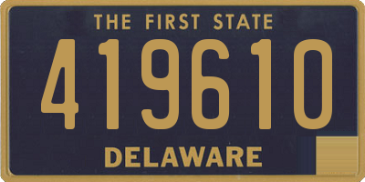 DE license plate 419610