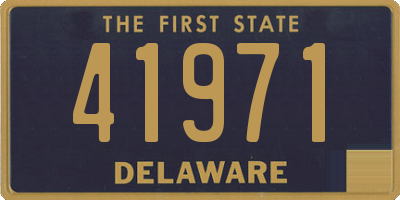 DE license plate 41971