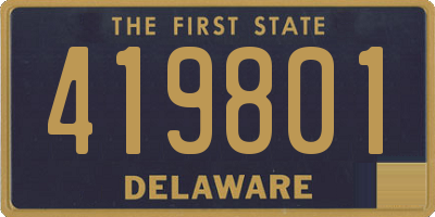 DE license plate 419801
