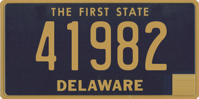 DE license plate 41982