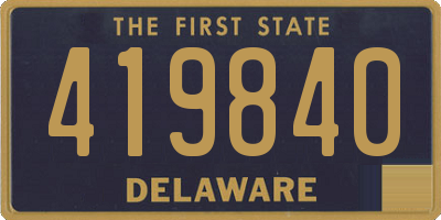 DE license plate 419840