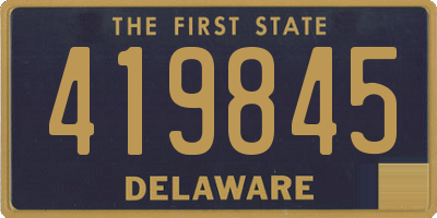 DE license plate 419845