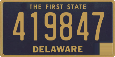 DE license plate 419847