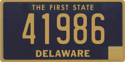 DE license plate 41986