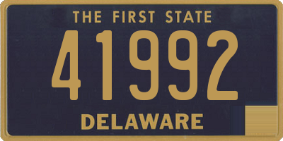 DE license plate 41992