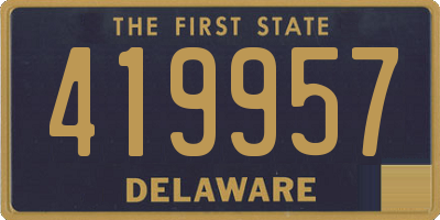 DE license plate 419957
