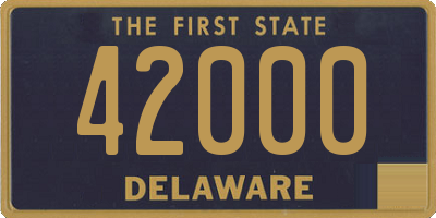 DE license plate 42000