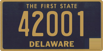 DE license plate 42001