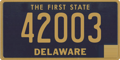 DE license plate 42003