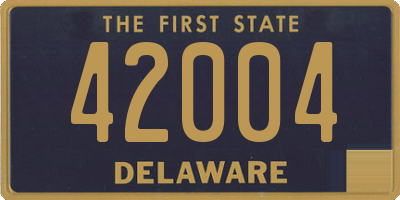 DE license plate 42004