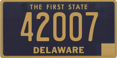 DE license plate 42007