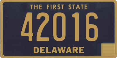 DE license plate 42016