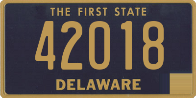 DE license plate 42018