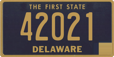 DE license plate 42021