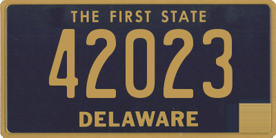 DE license plate 42023