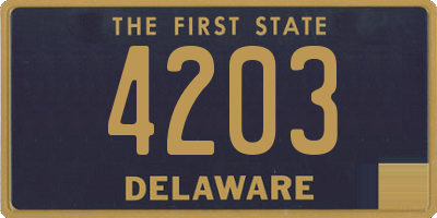 DE license plate 4203