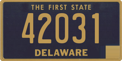 DE license plate 42031