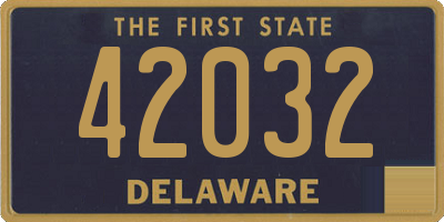 DE license plate 42032