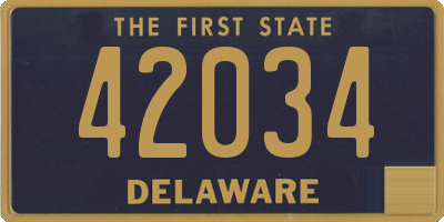 DE license plate 42034