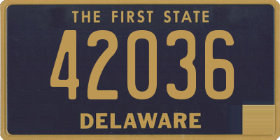 DE license plate 42036