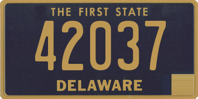 DE license plate 42037