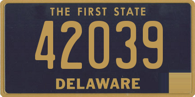 DE license plate 42039