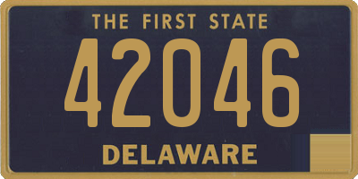 DE license plate 42046